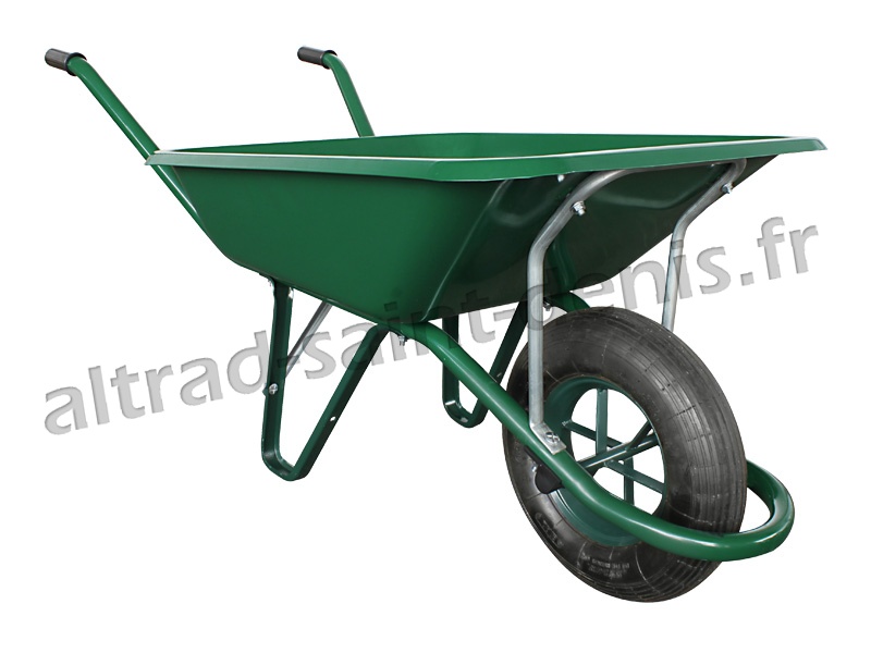 Brouette jardin 170L vert - chassis galva - Tecniba