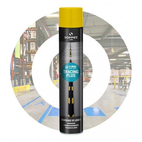 Peinture de marquage de ligne TRACING+ 750 ML JAUNE