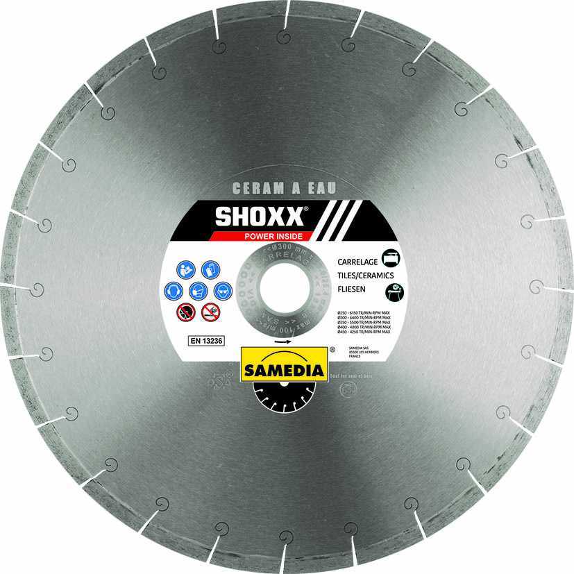 DISQUE DIAMANTÉ SHOXX CERAM A EAU Ø180 AL30/25.4