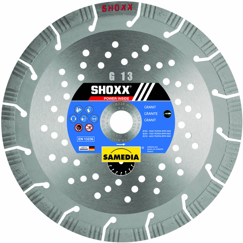 DISQUE DIAMANTÉ SHOXX G13 Ø230 SAMEDIA