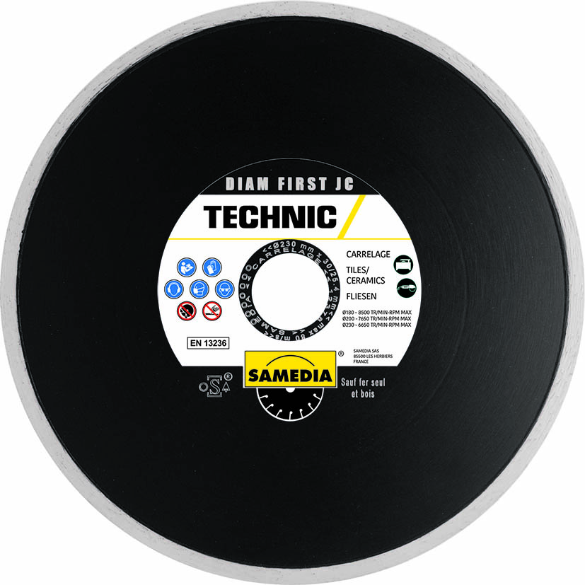 DISQUE DIAMANTÉ TECHNIC DIAM FIRST JC Ø125 SAMEDIA