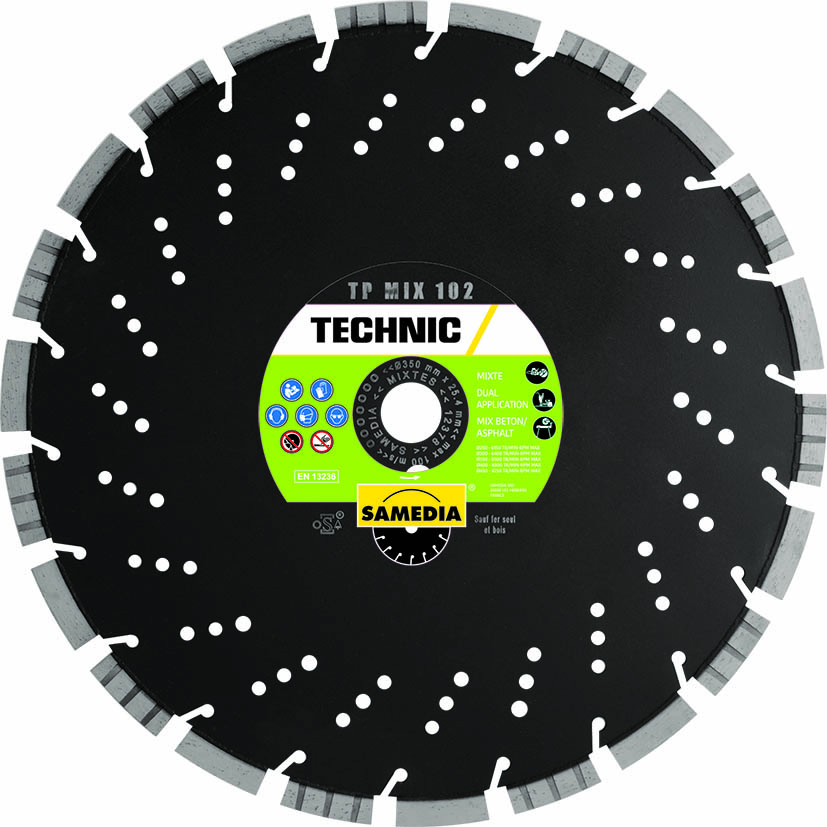 PROMOTION 09/2019 DISQUE DIAMANTÉ TECHNIC TP MIX 102 Ø300 AL20 SAMEDIA